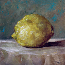 Lemon painting by Dawn Nagle