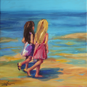 Sisters painting by Dawn Nagle